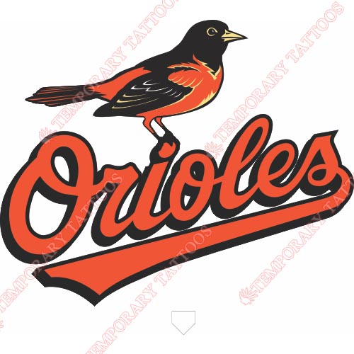 Baltimore Orioles Customize Temporary Tattoos Stickers NO.1447